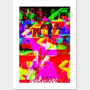 Anime Cosplay Girl Glitch Art 03 Posters and Art